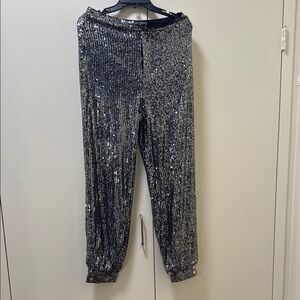 SHEIN Black Sequin Pants